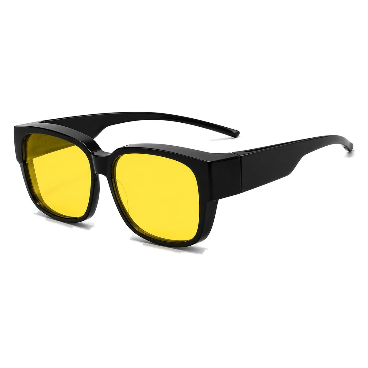 Lunettes par-dessus BORÉAL NUIT, monture noire, verre jaune pour la conduite de nuit
