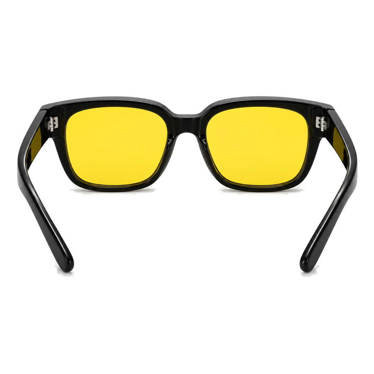 Lunettes de conduite de nuit par-dessus BORÉAL NUIT, verre jaune, vue de dos