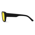 Lunettes de conduite de nuit par-dessus BORÉAL NUIT, verre jaune, vue de profil
