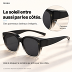 Lunettes de soleil AURORE noir dégradé avec panneaux latéraux intégrés