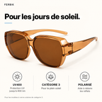 Lunettes de soleil BRUME thé, gros plan sur le verre