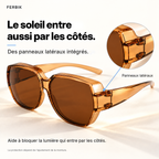Lunettes de soleil BRUME thé avec panneaux latéraux intégrés