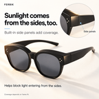 PETIT NORD black kids fit-over sunglasses, built-in side panels