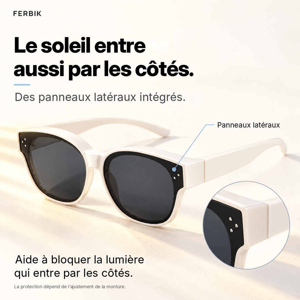 Lunettes de soleil PETIT NORD crème pour enfant avec panneaux latéraux intégrés