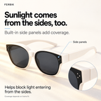 PETIT NORD cream kids fit-over sunglasses, built-in side panels