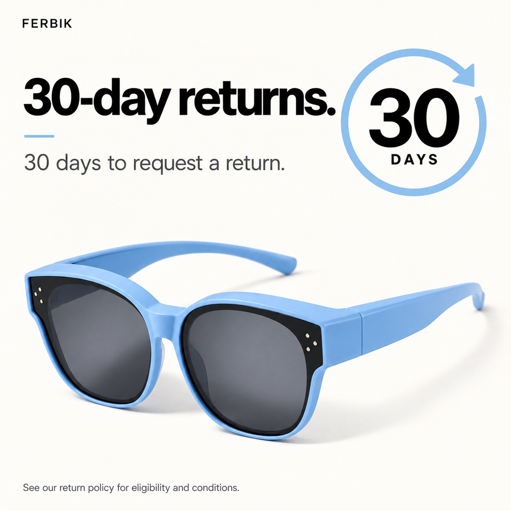 PETIT NORD sky blue kids fit-over sunglasses, 30-day returns
