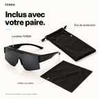 Lunettes de soleil RAFALE fumé avec étui de protection et chiffon microfibre
