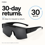 RAFALE smoke fit-over sport shield sunglasses, 30-day returns
