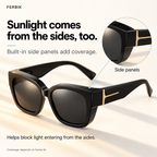 VESPRA black fit-over sunglasses, built-in side panels