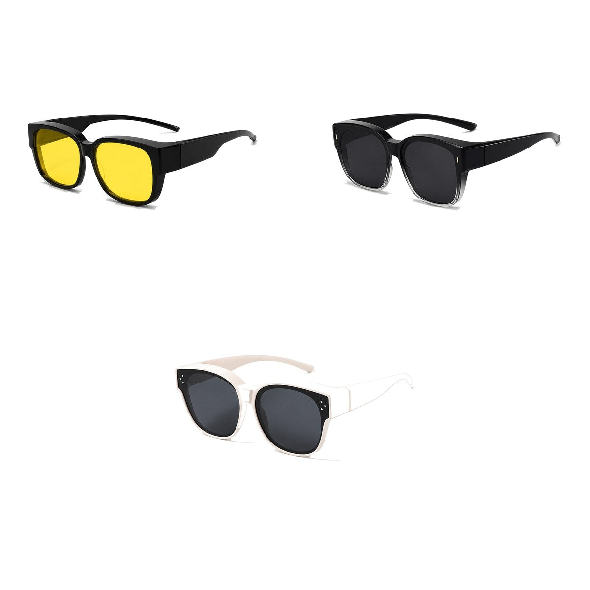 Ferbik family pack: BORÉAL NUIT — Yellow lens, AURORE — Graduated black, PETIT NORD Cream