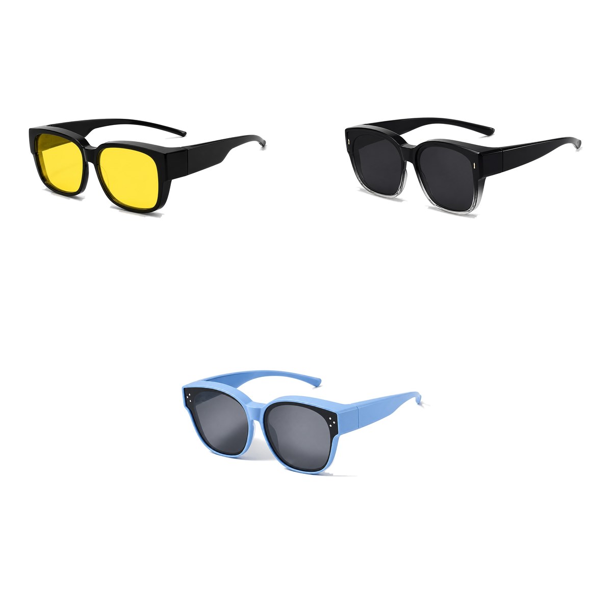 Ferbik family pack: BORÉAL NUIT — Yellow lens, AURORE — Graduated black, PETIT NORD Sky Blue