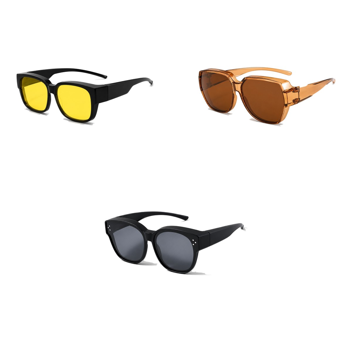Ferbik family pack: BORÉAL NUIT — Yellow lens, BRUME — Tea, PETIT NORD Black