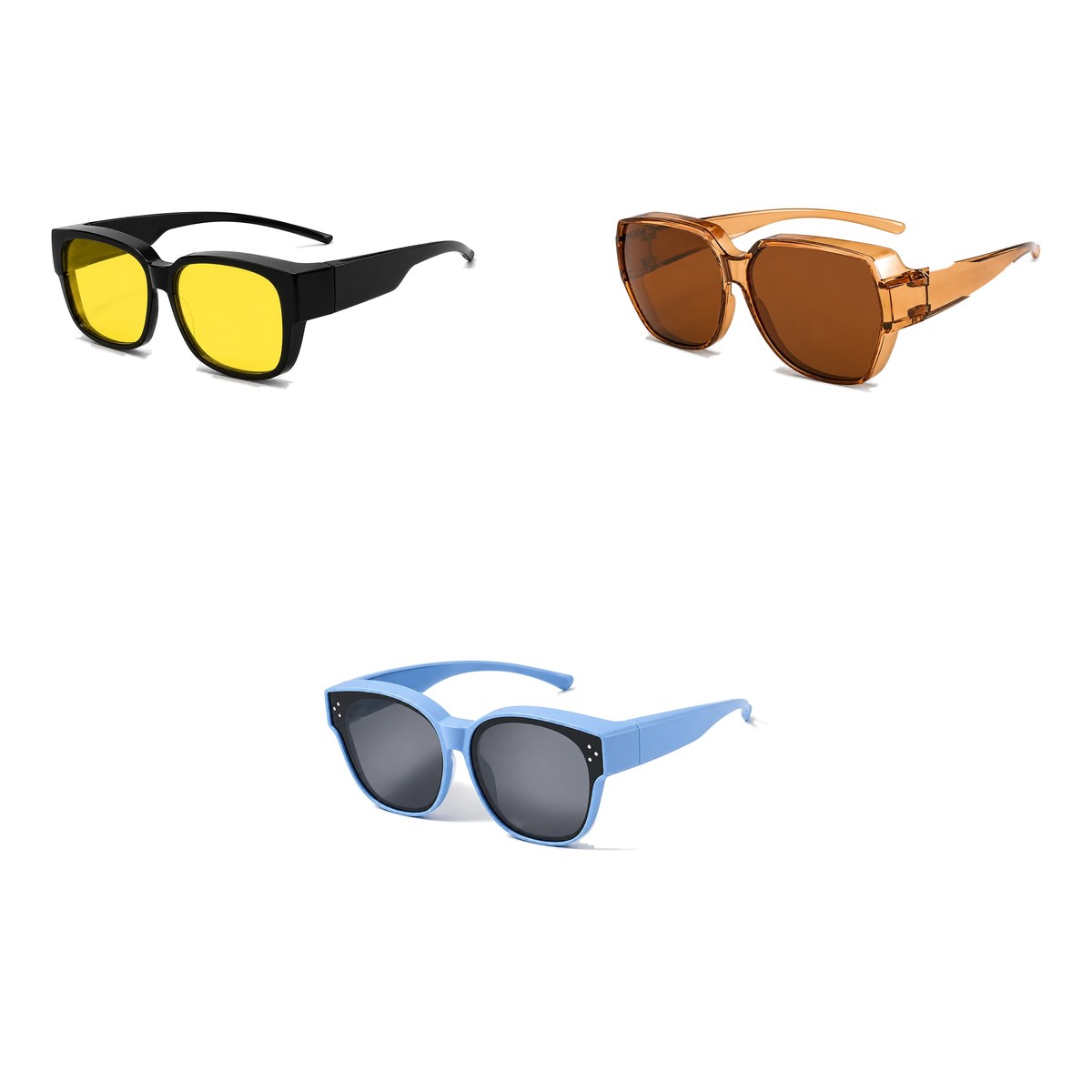 Ferbik family pack: BORÉAL NUIT — Yellow lens, BRUME — Tea, PETIT NORD Sky Blue