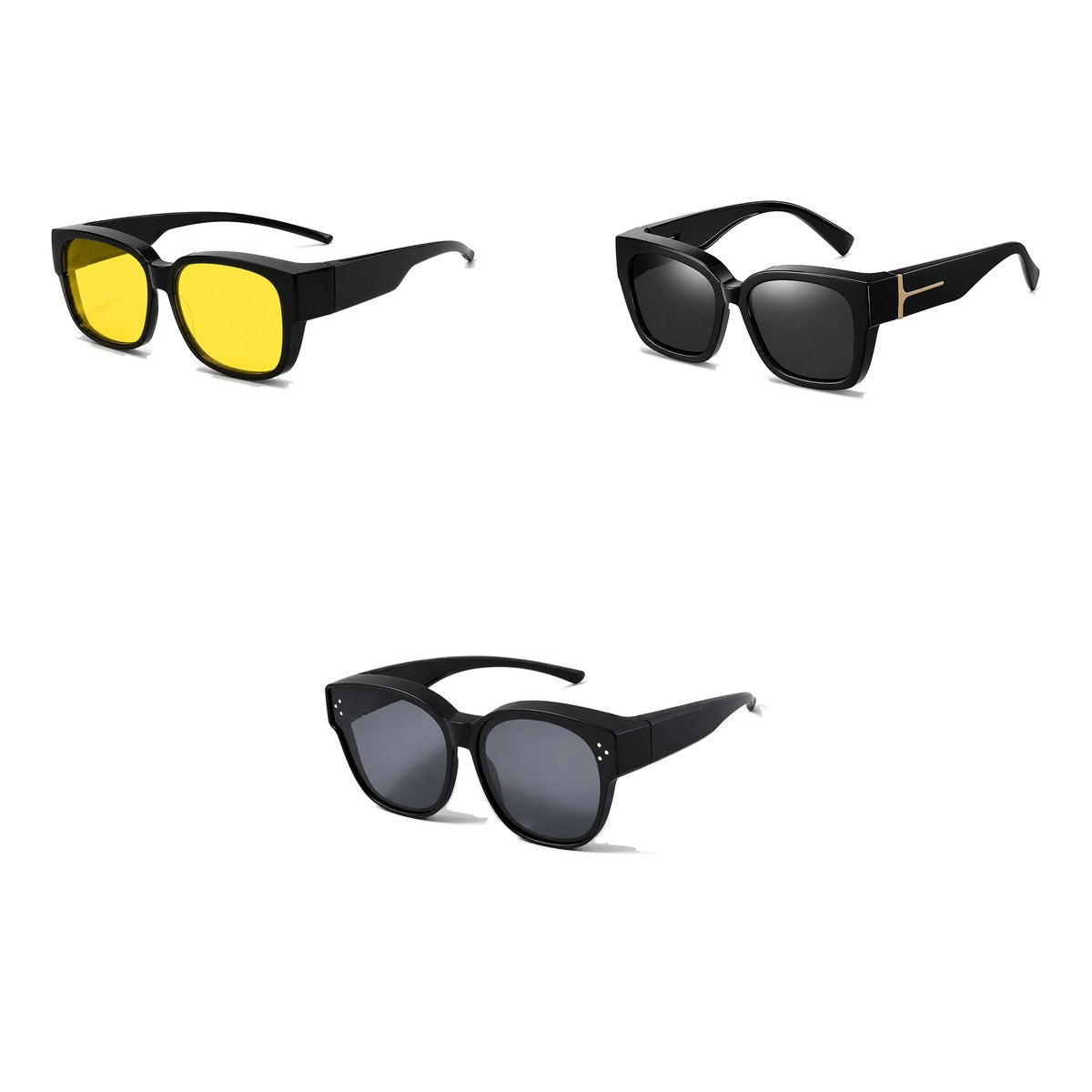 Ferbik family pack: BORÉAL NUIT — Yellow lens, VESPRA — Black, PETIT NORD Black