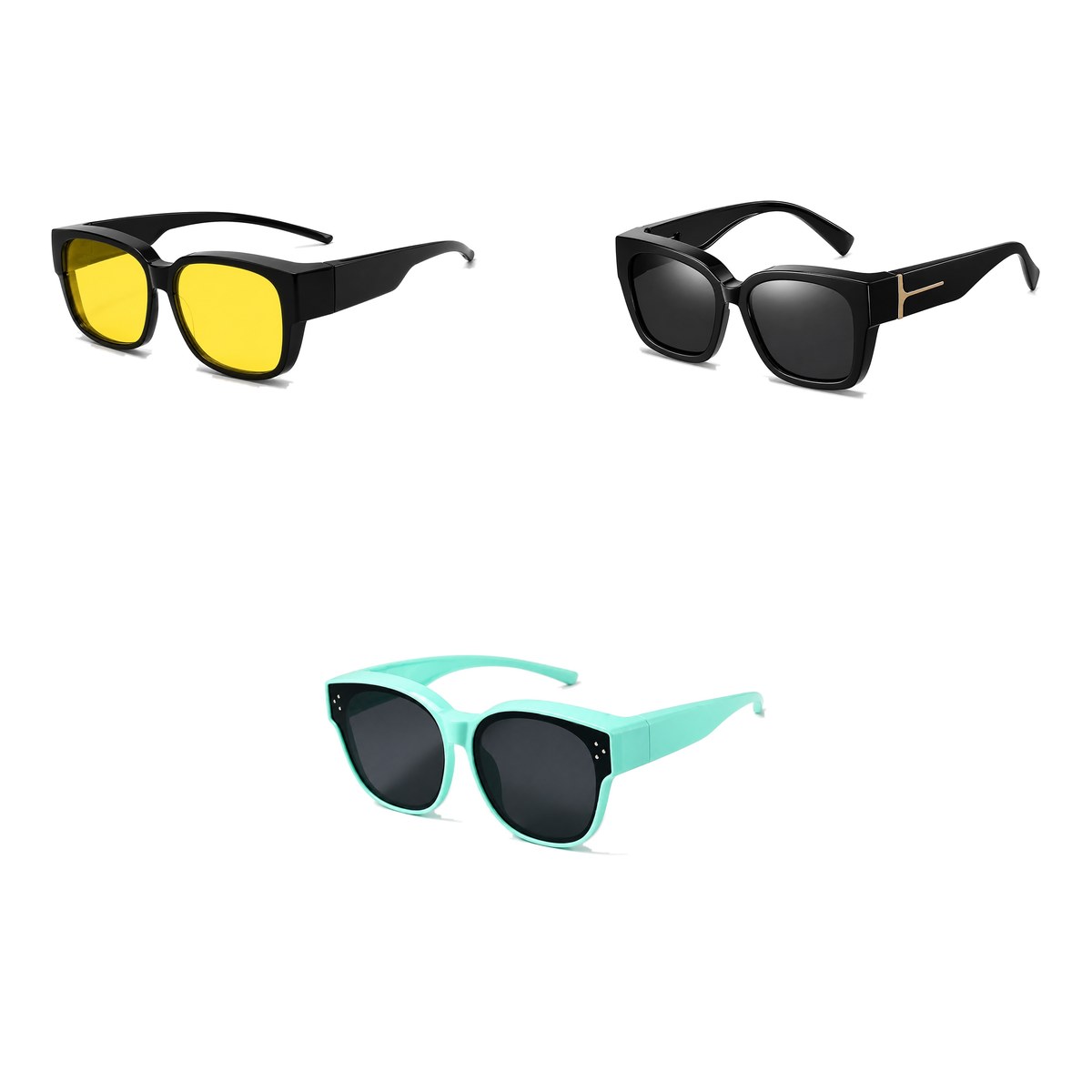 Ferbik family pack: BORÉAL NUIT — Yellow lens, VESPRA — Black, PETIT NORD Mint