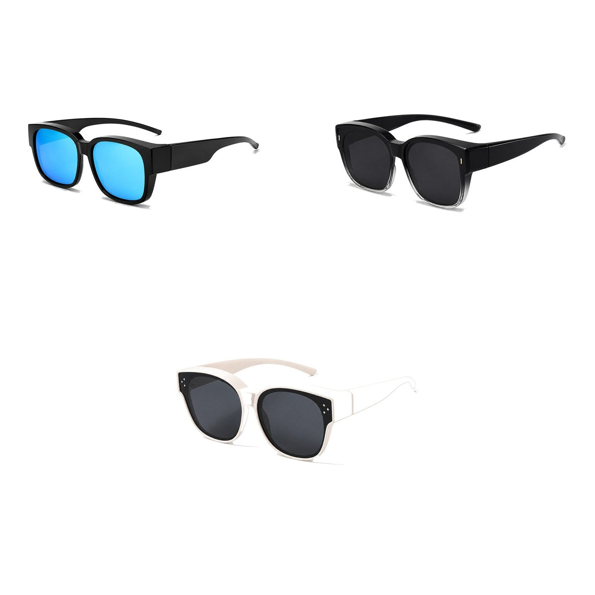 Ferbik family pack: NORDET — Blue mirror, AURORE — Graduated black, PETIT NORD Cream