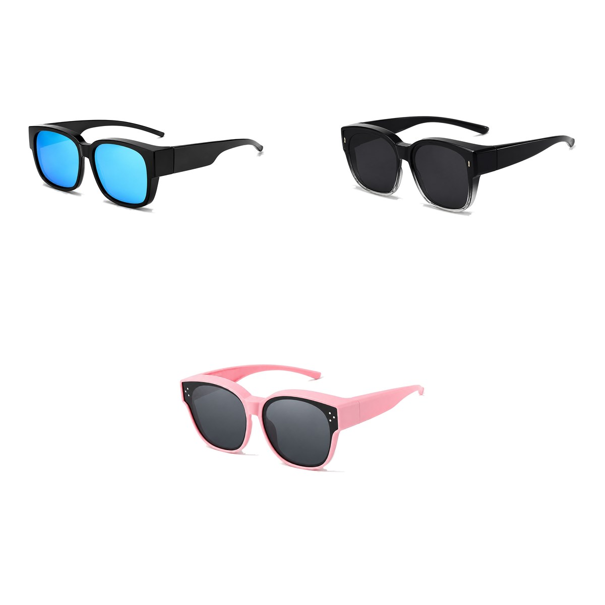 Ferbik family pack: NORDET — Blue mirror, AURORE — Graduated black, PETIT NORD Pink