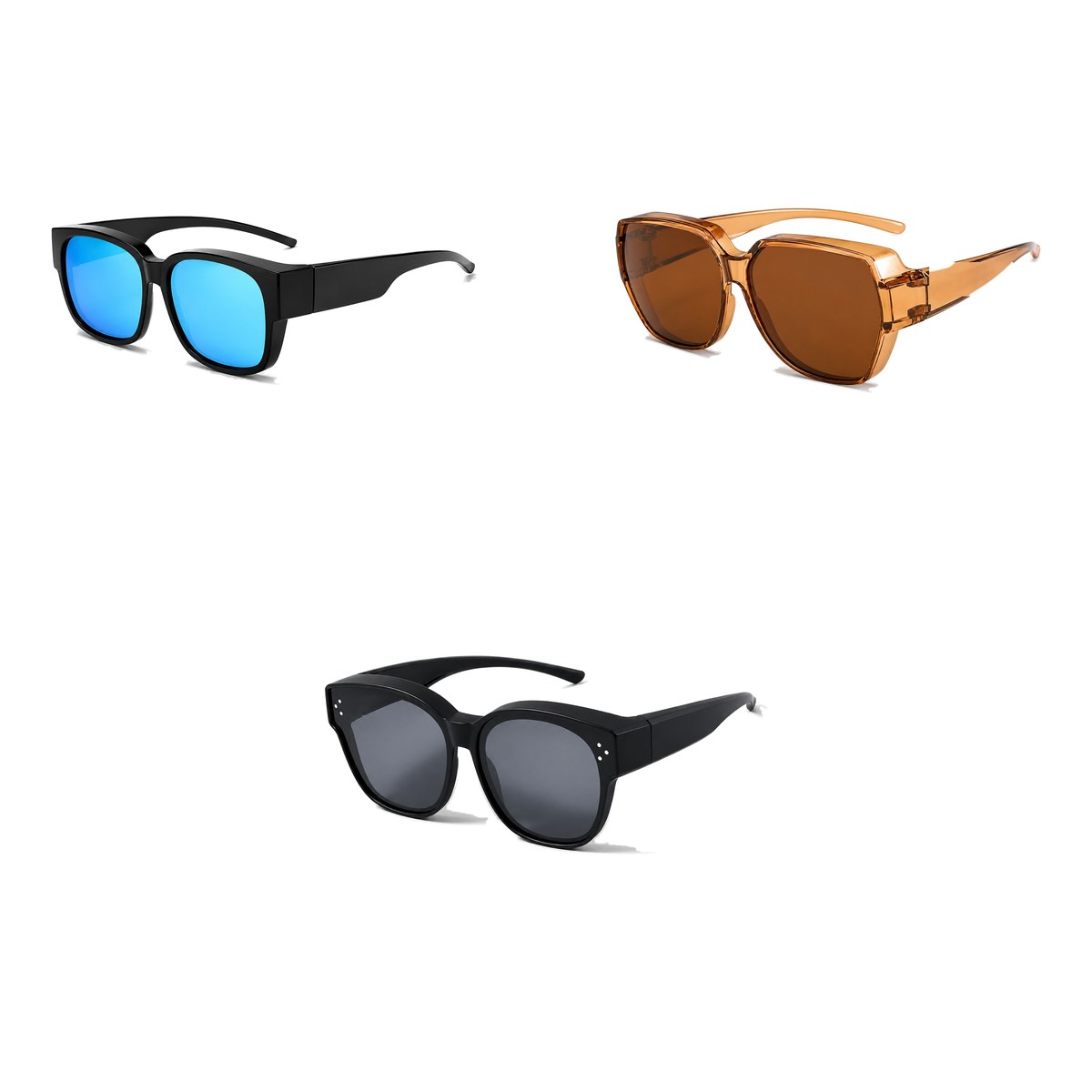 Ferbik family pack: NORDET — Blue mirror, BRUME — Tea, PETIT NORD Black