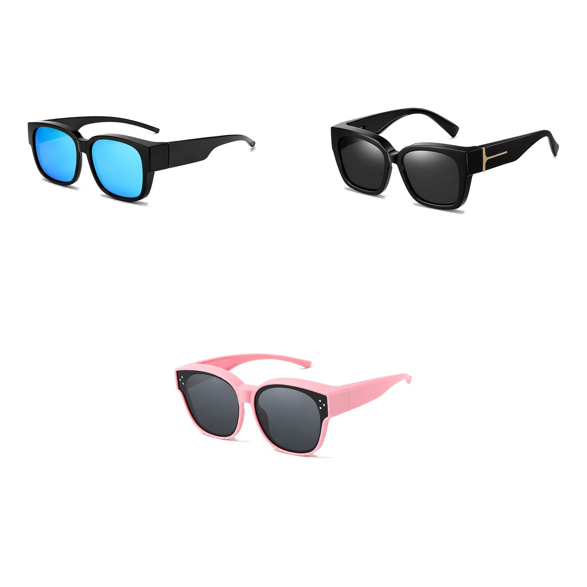 Ferbik family pack: NORDET — Blue mirror, VESPRA — Black, PETIT NORD Pink
