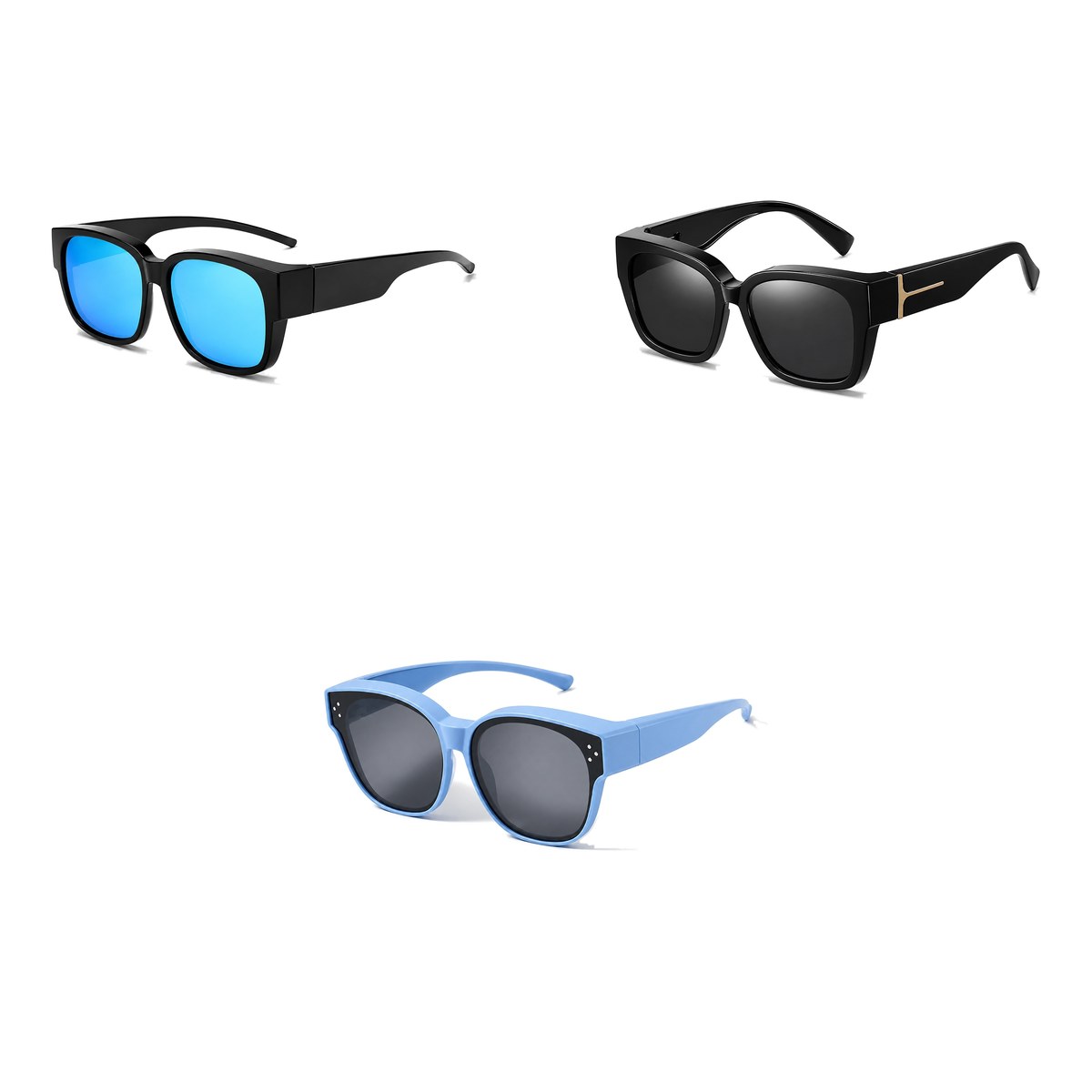 Ferbik family pack: NORDET — Blue mirror, VESPRA — Black, PETIT NORD Sky Blue