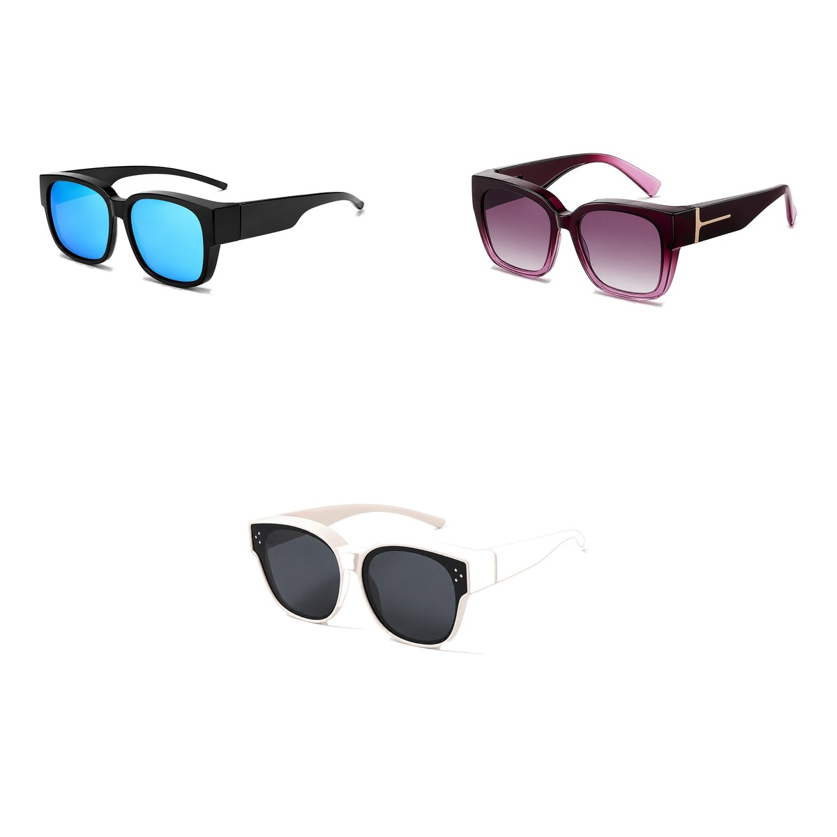Ferbik family pack: NORDET — Blue mirror, VESPRA — Graduated plum, PETIT NORD Cream