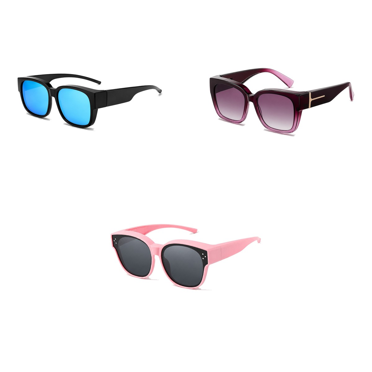 Ferbik family pack: NORDET — Blue mirror, VESPRA — Graduated plum, PETIT NORD Pink