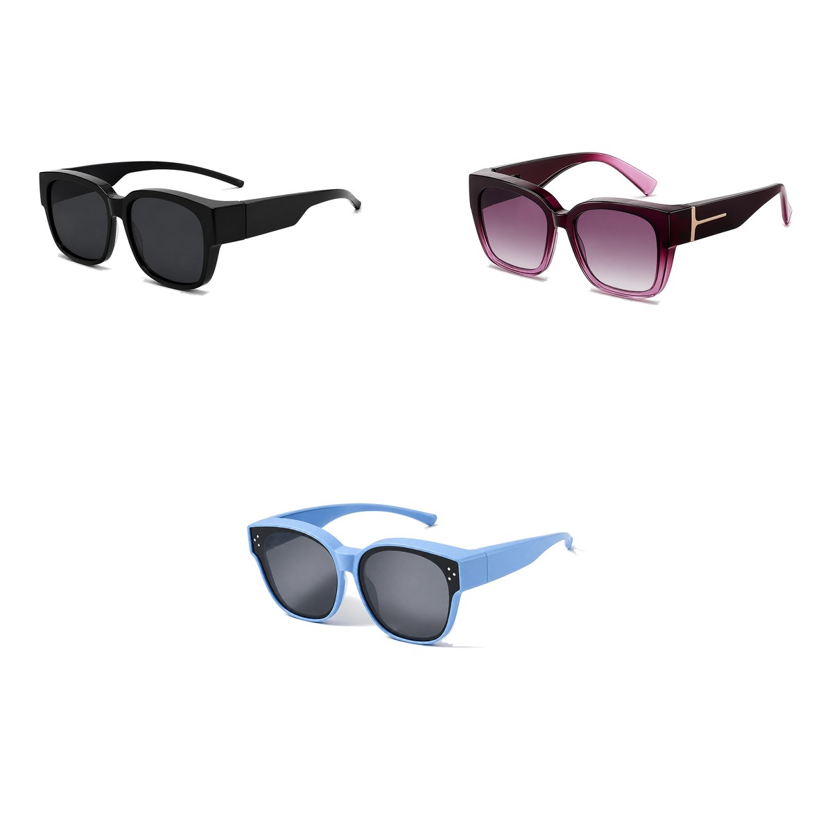 Ferbik family pack: NORDET — Smoke grey, VESPRA — Graduated plum, PETIT NORD Sky Blue