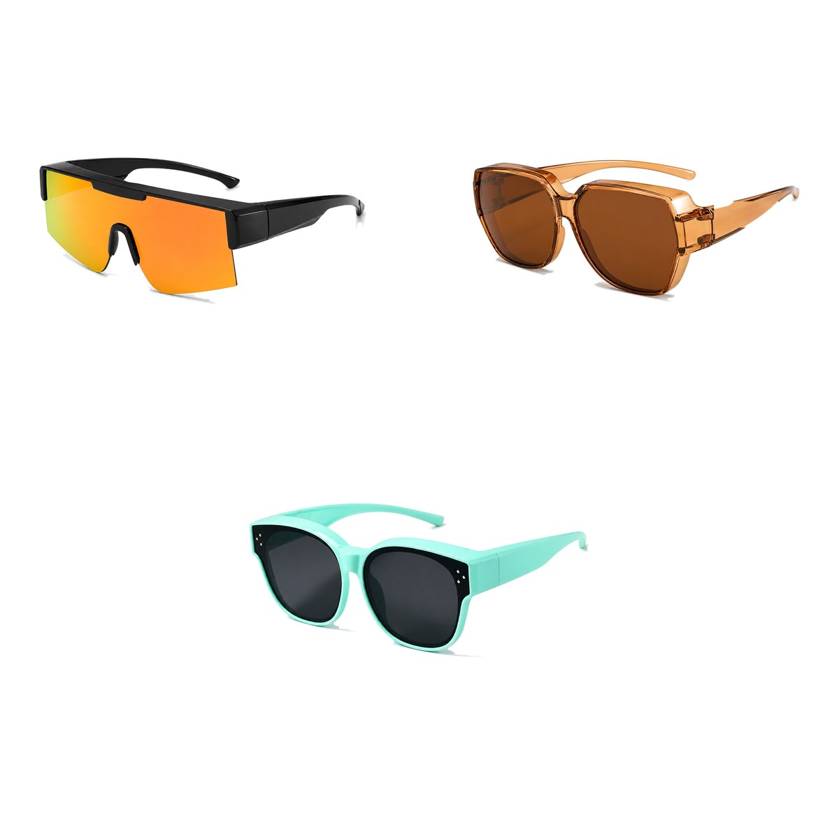 Ferbik family pack: RAFALE — Orange mirror, BRUME — Tea, PETIT NORD Mint