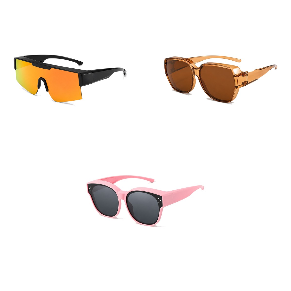 Ferbik family pack: RAFALE — Orange mirror, BRUME — Tea, PETIT NORD Pink