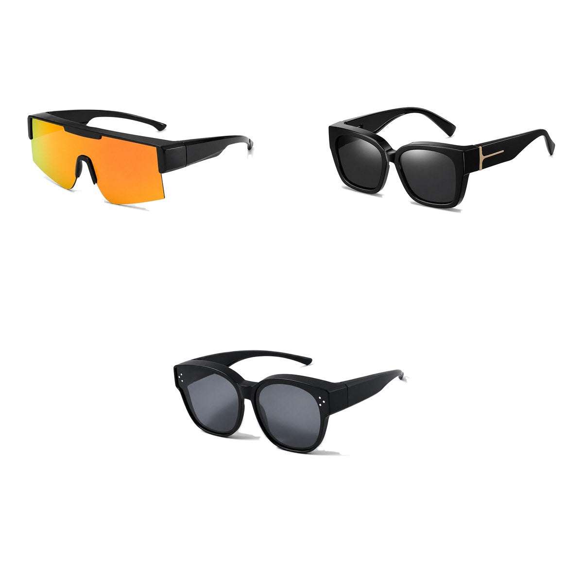 Ferbik family pack: RAFALE — Orange mirror, VESPRA — Black, PETIT NORD Black