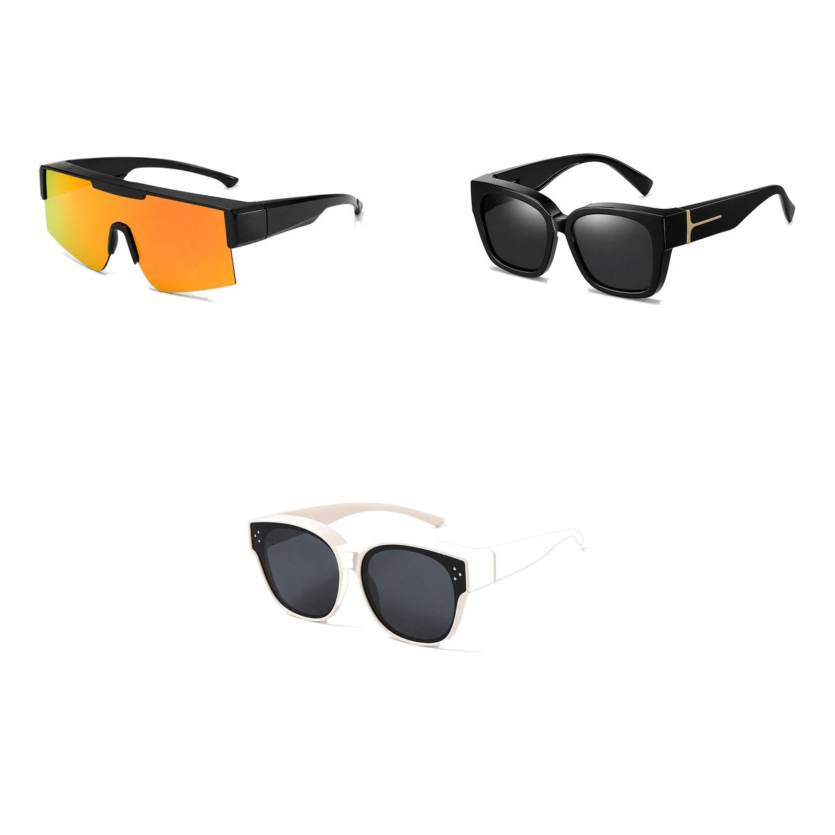 Ferbik family pack: RAFALE — Orange mirror, VESPRA — Black, PETIT NORD Cream