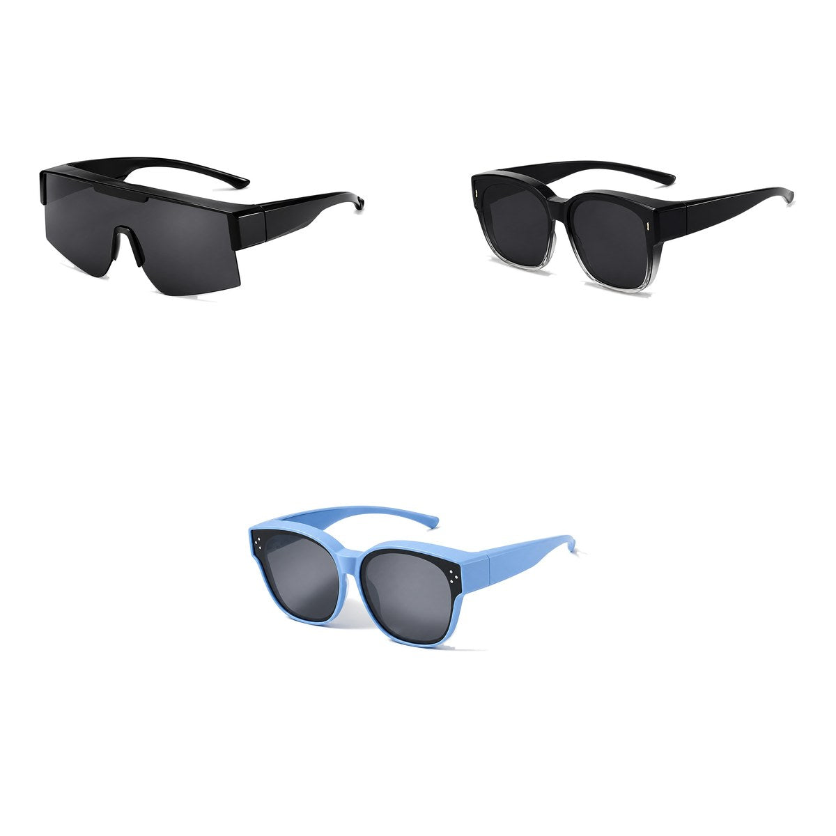 Ferbik family pack: RAFALE — Smoke, AURORE — Graduated black, PETIT NORD Sky Blue