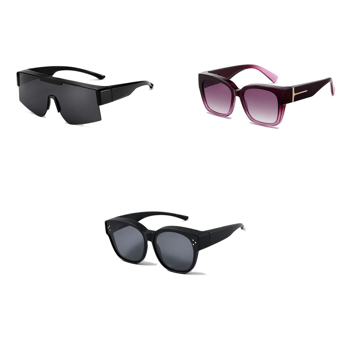 Ferbik family pack: RAFALE — Smoke, VESPRA — Graduated plum, PETIT NORD Black