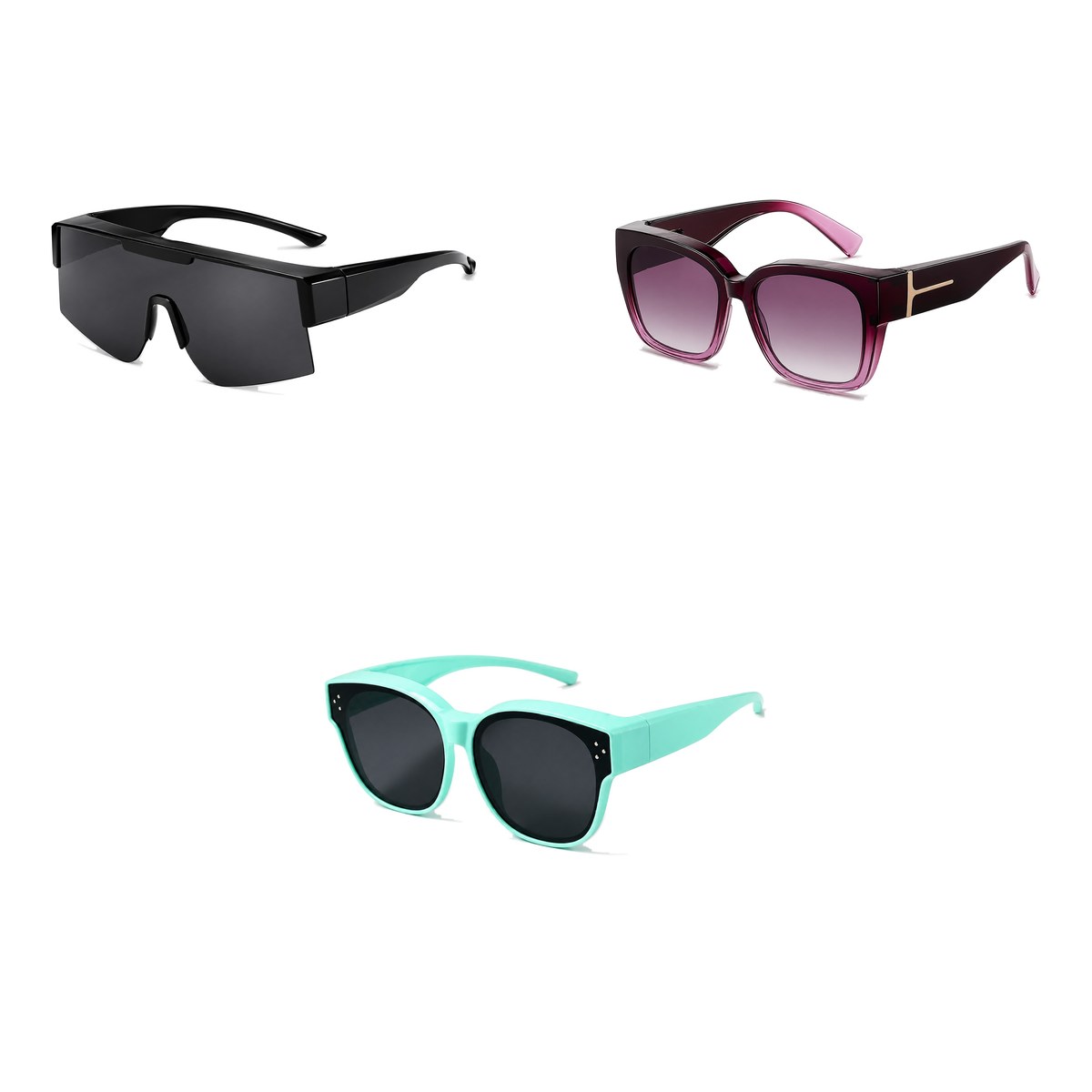 Ferbik family pack: RAFALE — Smoke, VESPRA — Graduated plum, PETIT NORD Mint