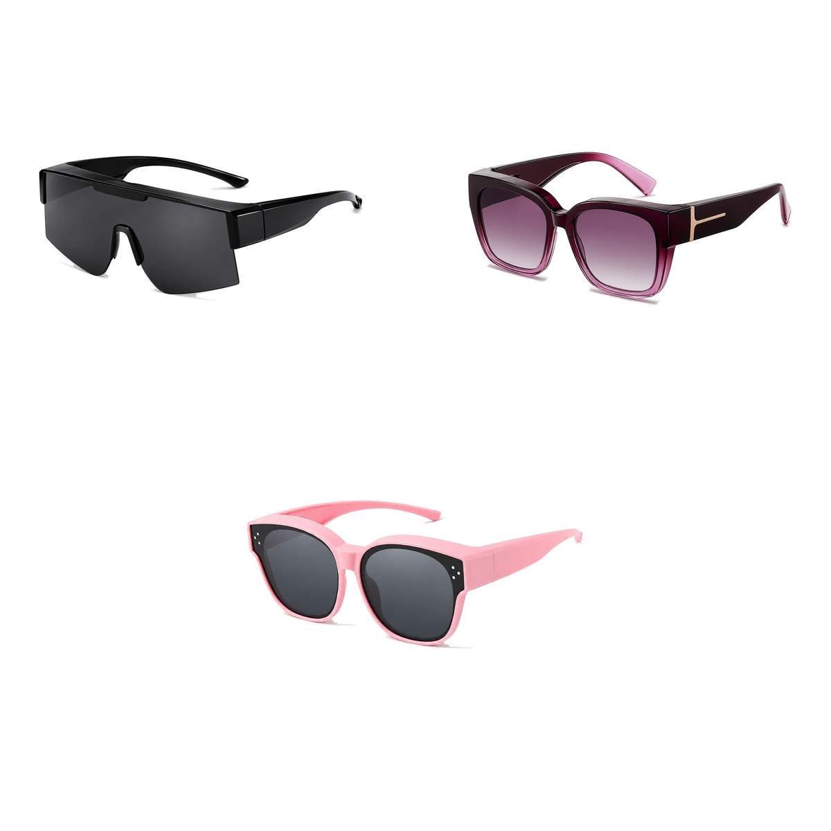 Ferbik family pack: RAFALE — Smoke, VESPRA — Graduated plum, PETIT NORD Pink