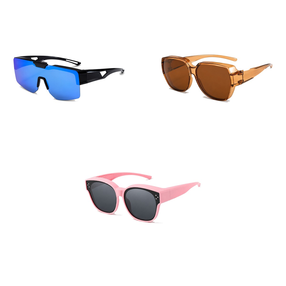 Ferbik family pack: SUROÎT — Blue mirror, BRUME — Tea, PETIT NORD Pink