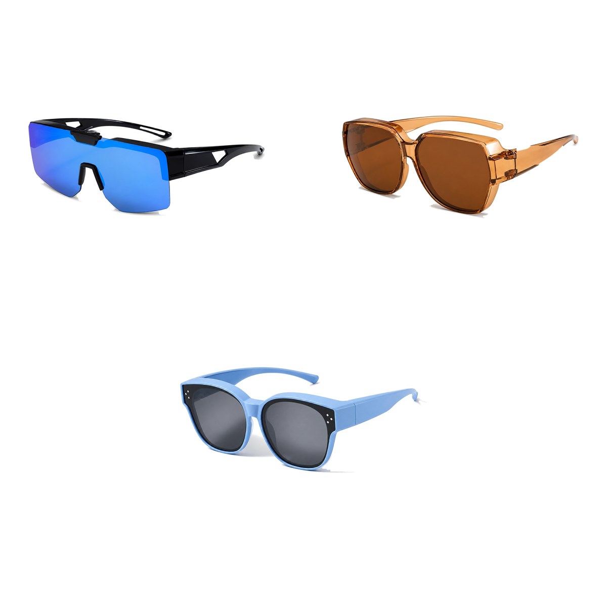 Ferbik family pack: SUROÎT — Blue mirror, BRUME — Tea, PETIT NORD Sky Blue