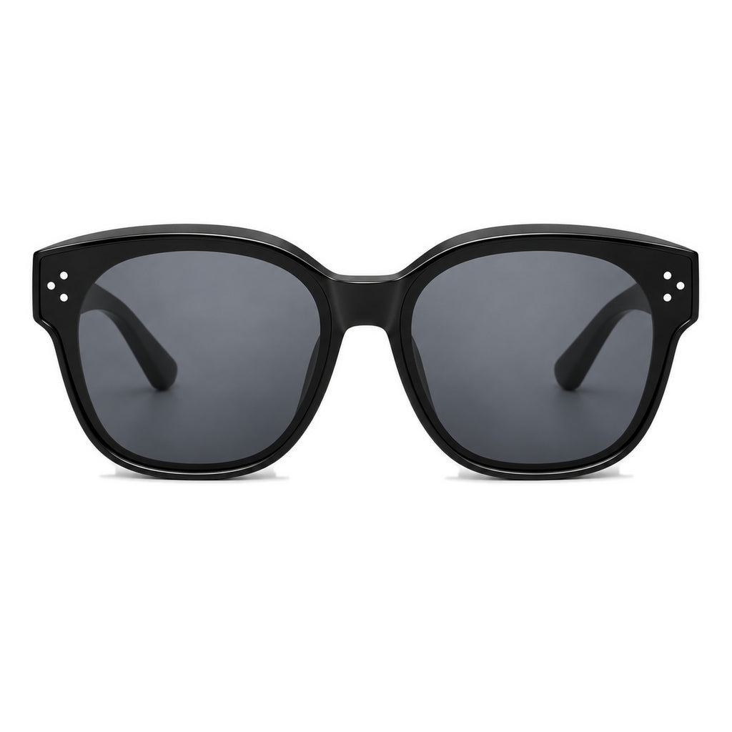 Lunettes de soleil enfant par-dessus PETIT NORD noir, vue de face
