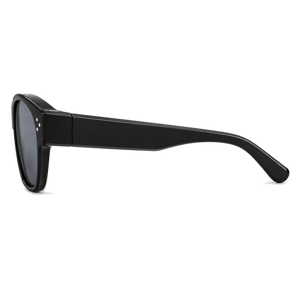 Lunettes de soleil enfant par-dessus PETIT NORD noir, vue de profil