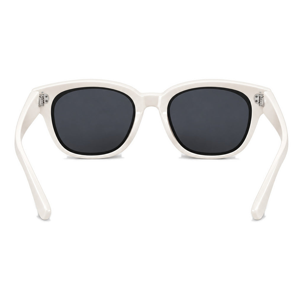 PETIT NORD cream kids fit-over sunglasses, back view