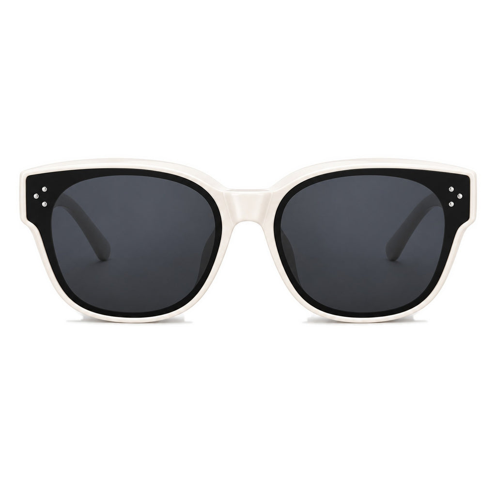PETIT NORD cream kids fit-over sunglasses, front view