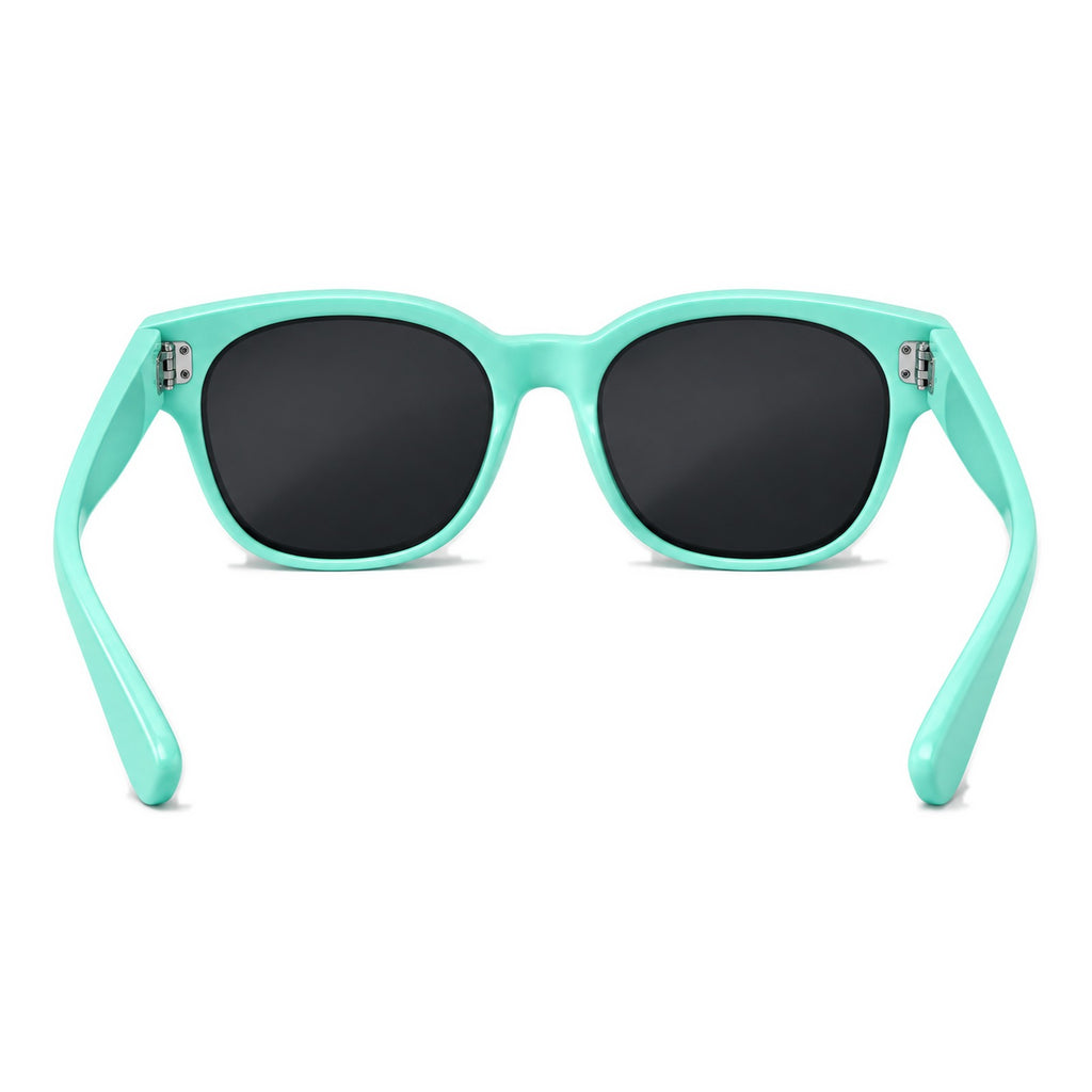 Lunettes de soleil enfant par-dessus PETIT NORD menthe, vue de dos