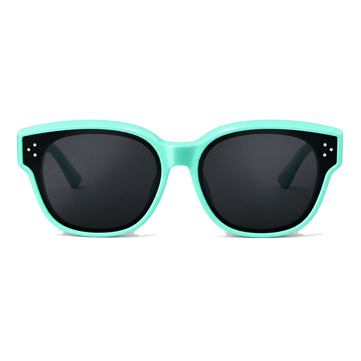 Lunettes de soleil enfant par-dessus PETIT NORD menthe, vue de face