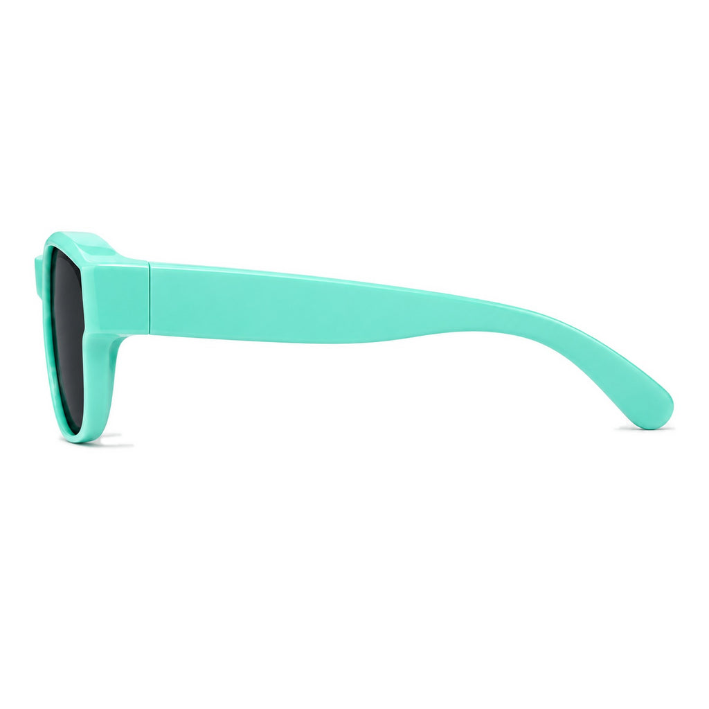 Lunettes de soleil enfant par-dessus PETIT NORD menthe, vue de profil