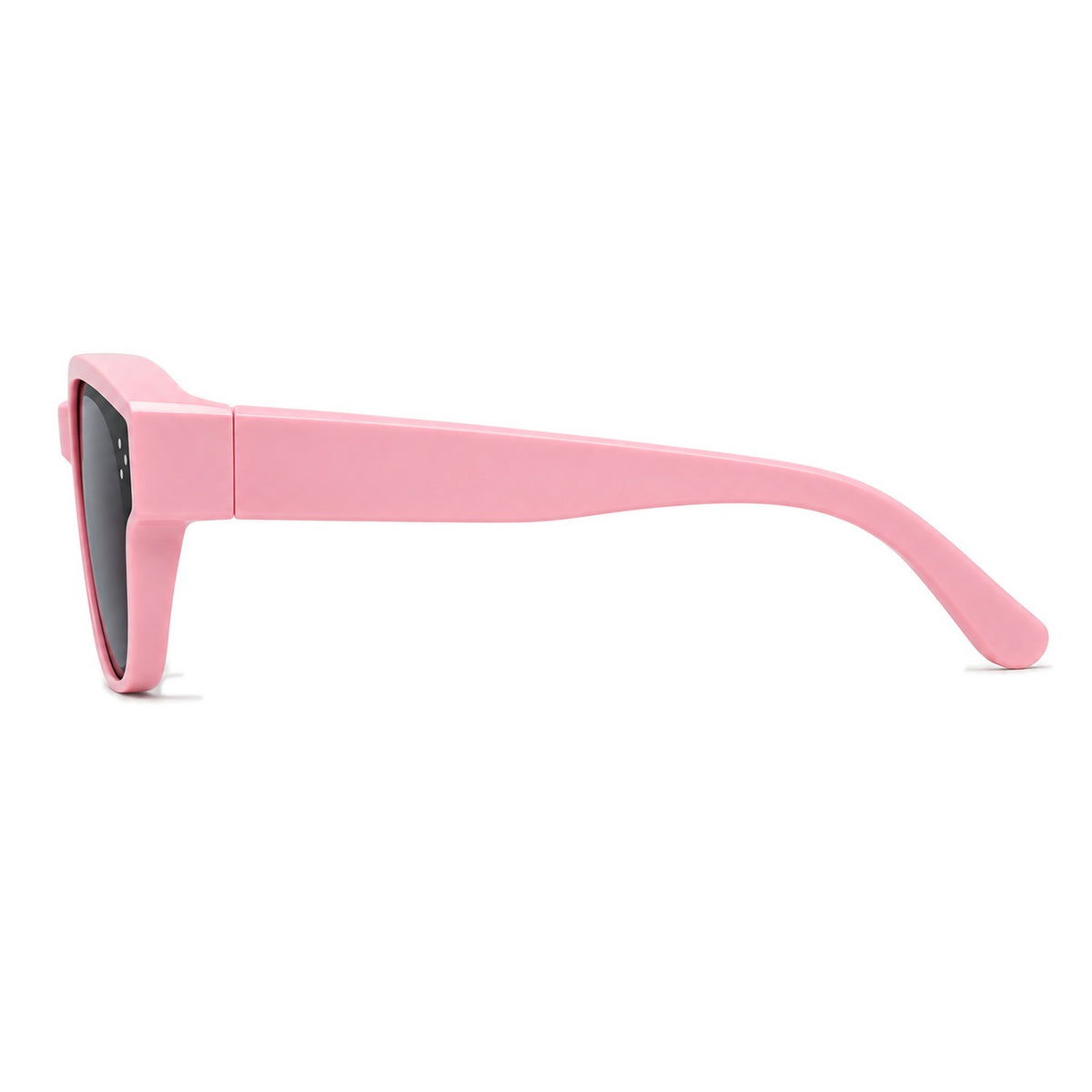 Lunettes de soleil enfant par-dessus PETIT NORD rose, vue de profil