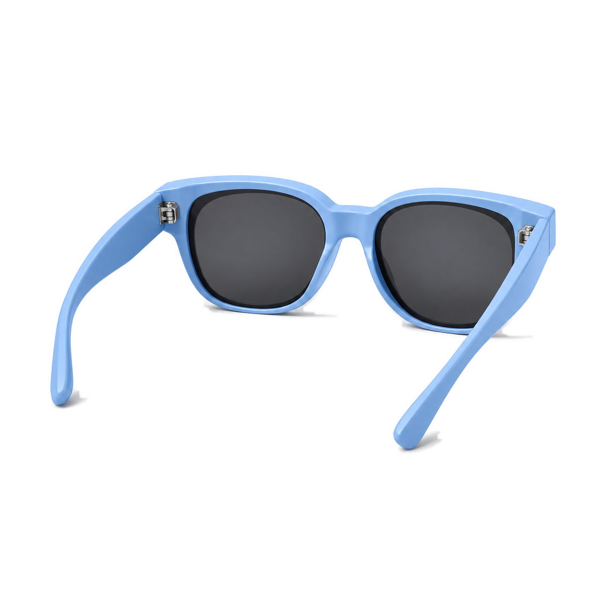 Lunettes de soleil enfant par-dessus PETIT NORD bleu ciel, vue de dos