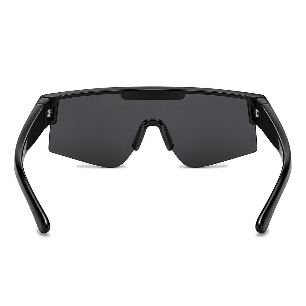 RAFALE smoke fit-over sport shield sunglasses, back view