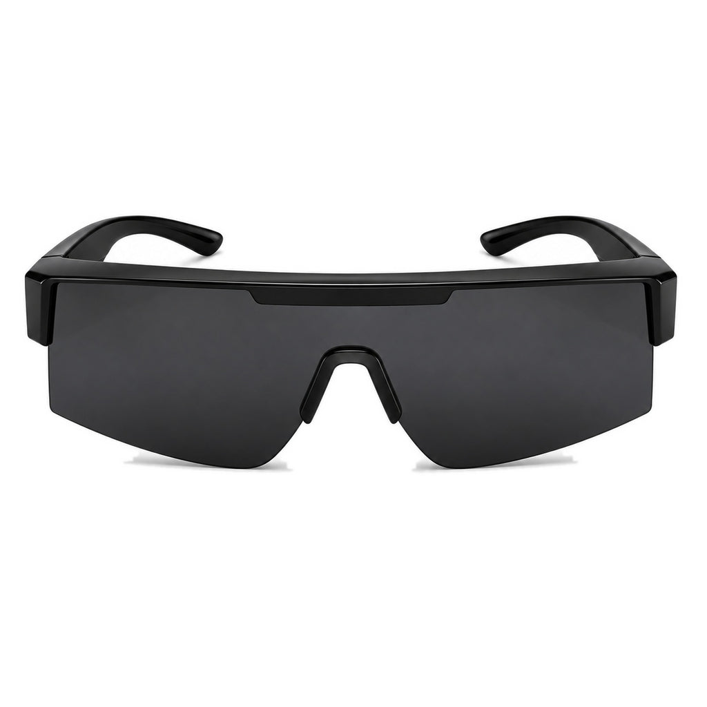 RAFALE smoke fit-over sport shield sunglasses, front view