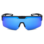 SUROIT blue mirror fit-over sunglasses, front view