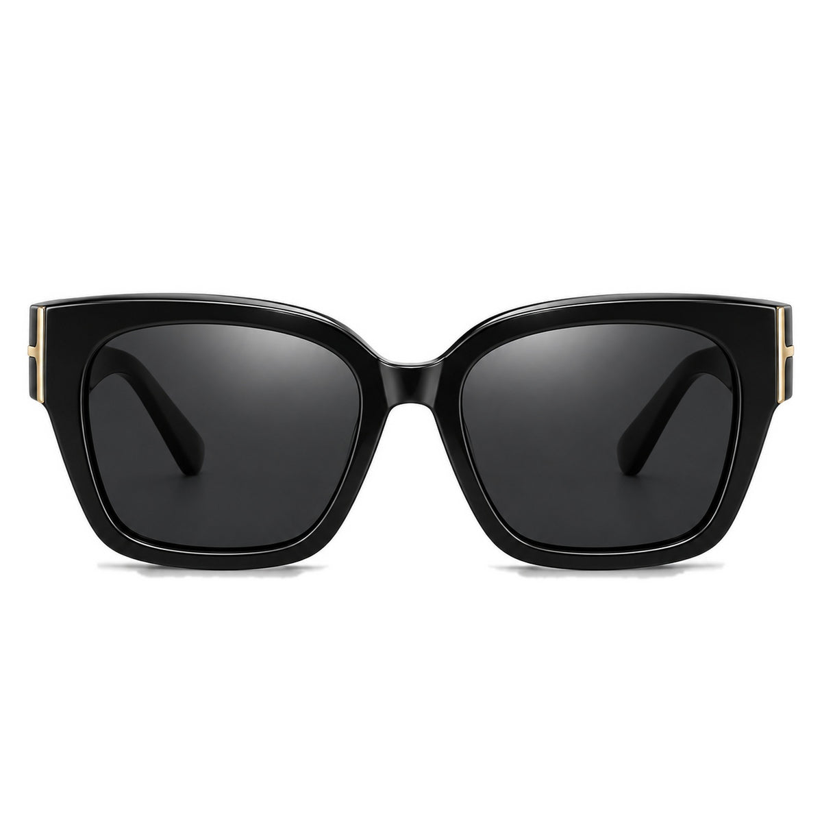 Lunettes de soleil par-dessus VESPRA noir, vue de face